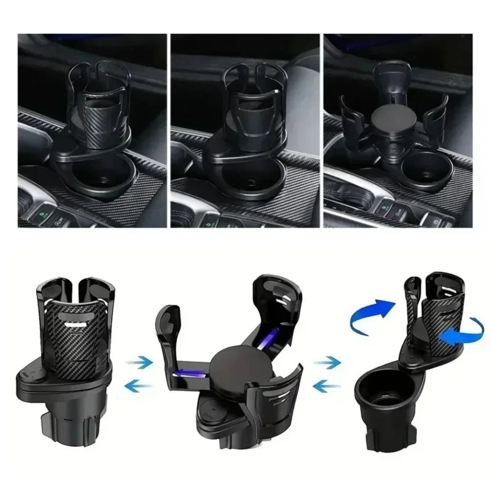 車用 ドリンクホルダー拡張 2in1